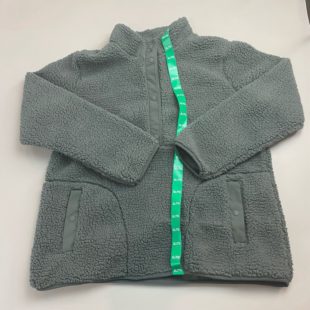 32 Degrees Dark Gray Teddy Fleece Jacket